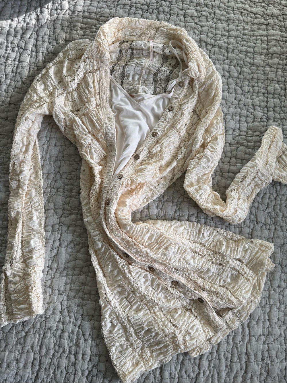 Free People Cream Lace Bralette